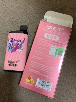 IGET Bar Peach Ice Disposable Vape – Up to 3500 Puffs